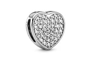 Серебряный шарм Pandora Reflections Сердце Pave 798684C01