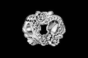 Серебряный шарм Pandora Сердце и розы 799281C01