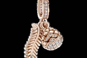 Серебряный шарм Pandora Sparkling Pine Cone Dangle