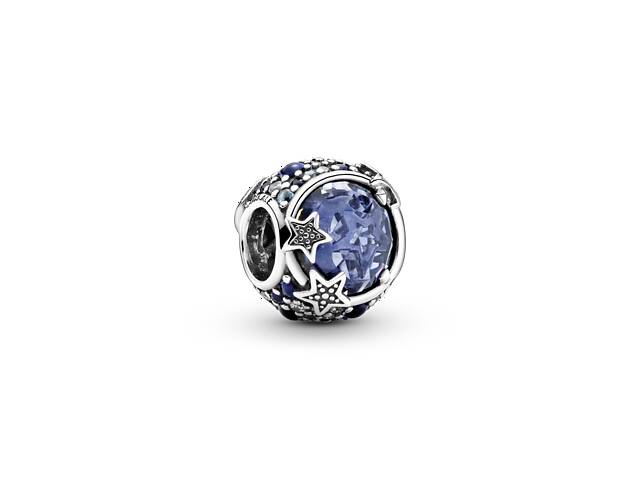 Срібний шарм Pandora replika Синє небо та блискучі зірки 799209C01