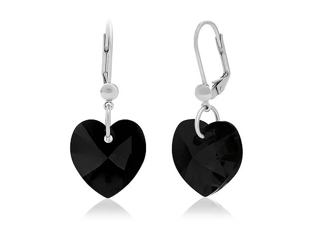 Серьги KOBI Heart со Swarovski 14 мм