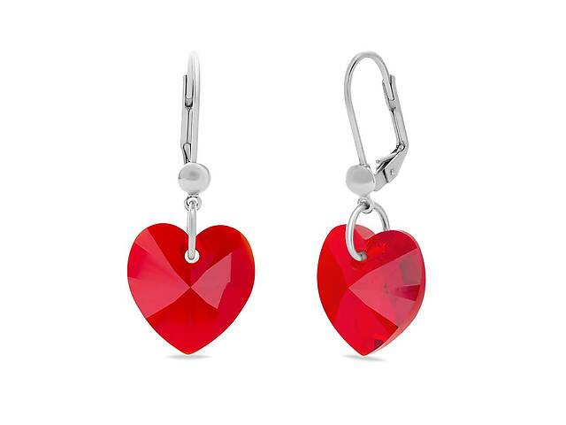 Серьги KOBI Heart со Swarovski 14 мм