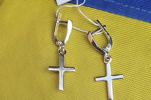 Серьги кресты из Maxi Silver 9191