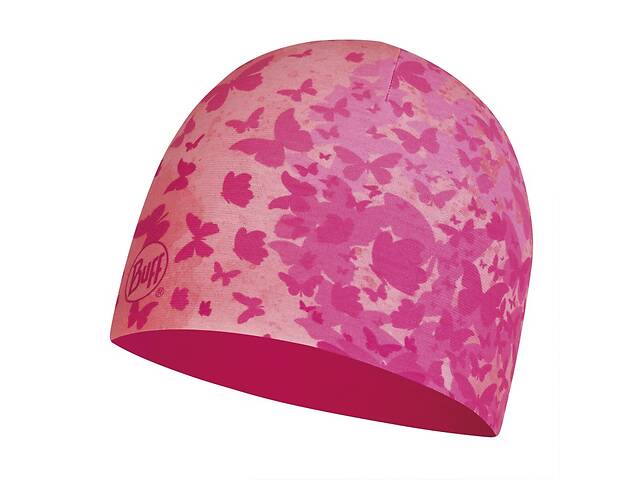Шапка Buff Kids Microfiber & Polar hat butterfly pink One Size Розовый