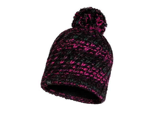 Шапка Buff Knitted & Polar Hat Valya One Size Черный-Розовый