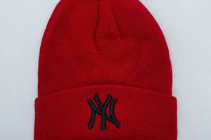 Шапка Jsstore New York Yankees NY MLB One size Красная с Черным Лого