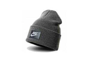 Шапка Nike Adult Unisex Cuffed Flash Beanie (DO8145-071) ONE SIZE Серый