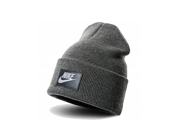 Шапка Nike Adult Unisex Cuffed Flash Beanie (DO8145-071) ONE SIZE Серый