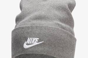 Шапка Nike Tall Cuff Futura Beanie (FB6528-091) ONE SIZE Серый