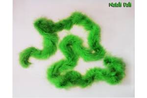 шарф-боа (пух) ярко-зелений - 190 см