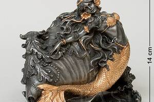 Шкатулка для украшений Veronese Русалка с ракушкой 14х14х18 см 1901899 полистоун Купи уже сегодня!