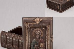 Шкатулка книга Veronese Святой 12х9 см 75894 бронзовое напыление Купи уже сегодня!