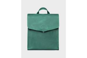 Кожаная сумка-рюкзак Dekey Унисекс 33*30*10 см Зеленый (6538)