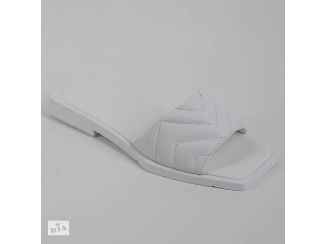 Шлепанцы женские кожаные 339510 р.37 (23,5) Fashion Белый