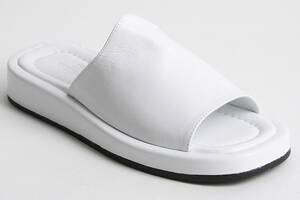 Шлепанцы женские кожаные 340397 р.38 (24,5) Fashion Белый
