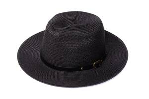 Шляпа федора мужская бумага черная BRIDGET 845-757 LuckyLOOK One Size