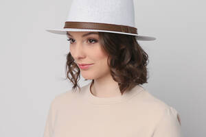 Шляпа LuckyLOOK унисекс федора 817-686 One size Белый