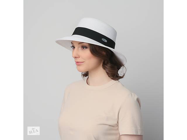 Шляпа LuckyLOOK женская канотье 469-427 One size Белый