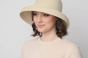 Шляпа LuckyLOOK женская со средними полями 818-102 One size Светло-бежевый