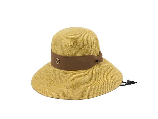 Шляпа СКАРЛИ широкая лента песок/кофе SumWin 55-58