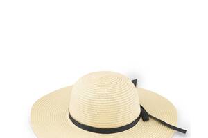 Шляпа со средними полями женская бумага CAMELLIA 461-414 LuckyLOOK One Size Белый