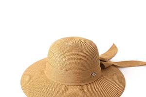 Шляпа со средними полями женская бумага COCO 843-845 LuckyLOOK One Size Бежевый