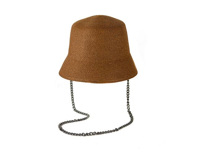 Шляпа SumWin Сандра с цепочкой шоколад 56-59