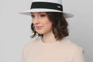 Шляпа унисекс федора 843-012 One size Белый