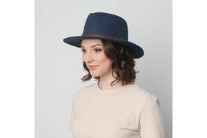 Шляпа унисекс федора LuckyLOOK 376-046 One size Синий