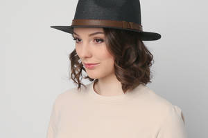 Шляпа унисекс федора LuckyLOOK 817-655 One size Черный