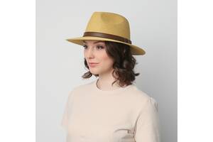 Шляпа унисекс федора LuckyLOOK 843-890 One size Желтый
