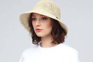 Шляпа женская LuckyLOOK с маленькими полями 376-428 One size Бежевый