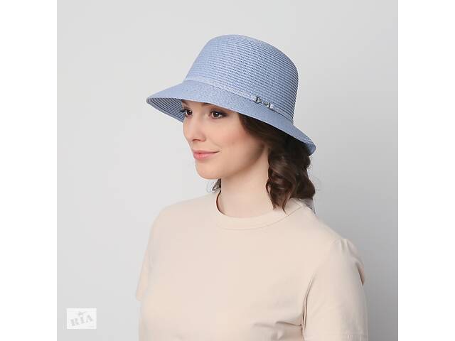 Шляпа женская с маленькими полями LuckyLOOK 843-944 One size Голубой