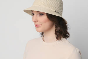 Шляпа женская с маленькими полями LuckyLOOK 844-019 One size Бежевый