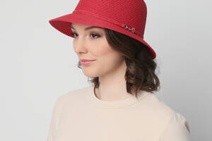Шляпа женская с маленькими полями LuckyLOOK 844-026 One size Красный