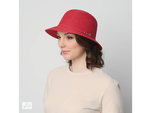 Шляпа женская с маленькими полями LuckyLOOK 844-026 One size Красный