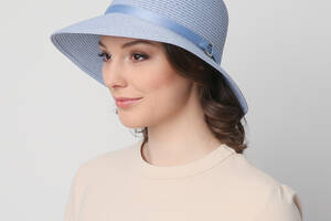 Шляпа женская со средними полями LuckyLOOK 817-976 One size Голубой