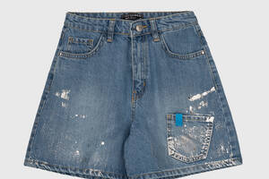 Шорты джинсовые для девочки LocoLoco 6186 128 см Голубой (2000990346834)