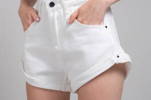 Шорты женские джинсовые 200483 р.XL Fashion Белый