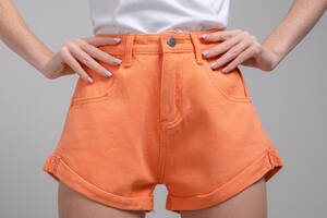 Шорты женские джинсовые 200485 р.XL Fashion Оранжевый