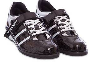 Штангетки взуття для важкої атлетики OB-1265 Zelart 40 Чорно-білий (06363043)