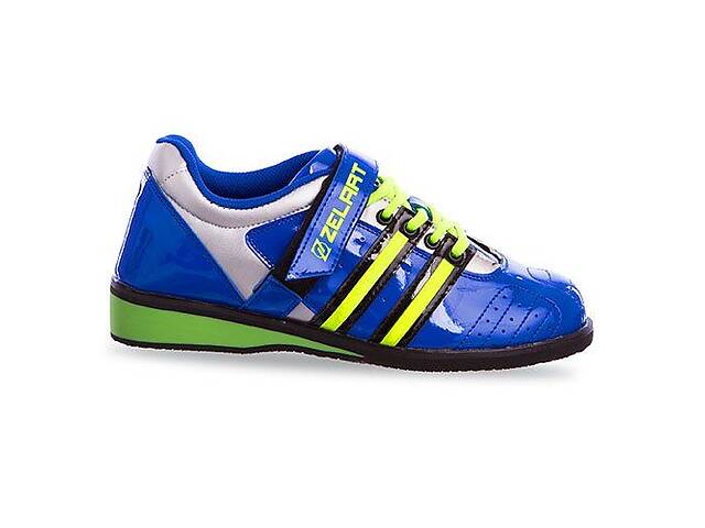Штангетки обувь для тяжелой атлетики OB-1265 Zelart 40 Сине-салатовый (06363043)