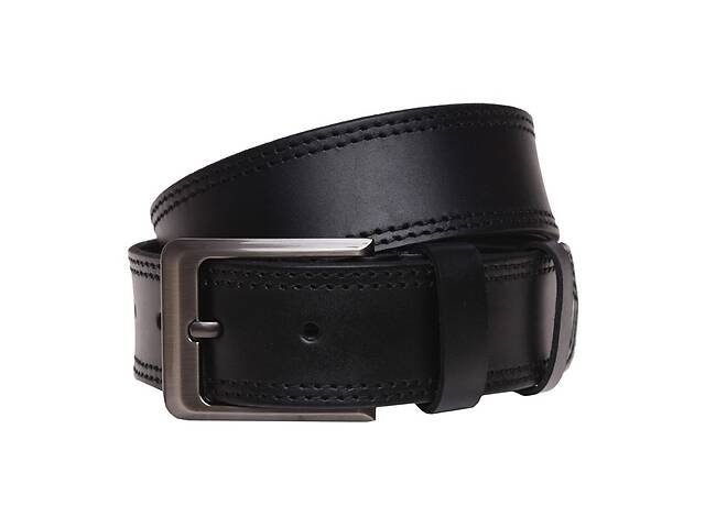 Широкий мужской кожаный ремень Borsa Leather 125v1gen54 черный