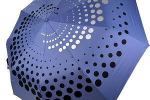 Складной зонт полуавтомат с абстрактным принтом от Серебряный дождь антиветер голубой 022-309-5