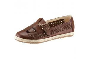 Слиперы Eddie Bauer Womens Braided Leather Slippers Brown 36 Коричневый (7729329BR-36)