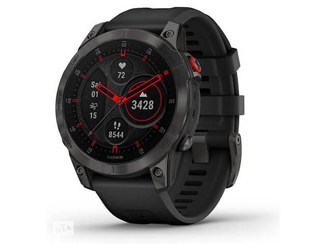 Смарт-часы Garmin Epix 2 Sapphire Black/Titanium DLC with Black Band (010-02582-10)