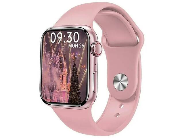 Смарт-часы Smart Watch GS8 Мах 45 mm украинское меню с функцией звонка Матовые розовые (1756375748)