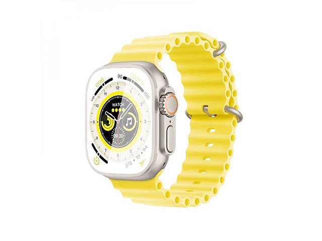 Смарт-часы Smart Watch XO M8 Pro Блютуз v5.0,емкостью 280mAh,IP68 /Android, iOS 3D экран диагональ 1.96 / 49mm Yellow