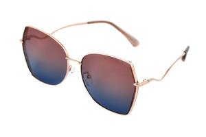 Солнцезащитные очки LuckyLOOK 578-297 Фэшн-классика One Size Коричневый+ Синий