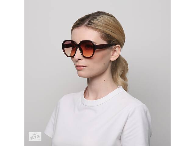 Солнцезащитные очки LuckyLOOK женские 854-896 Геометрия One size Коричневый
